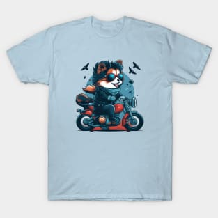 A Biker Dog Funy T-Shirt